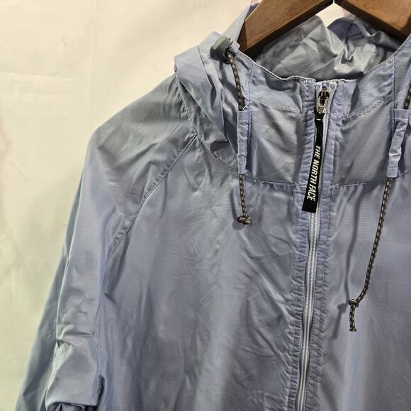 The North Face Jacket Womens Medium Blue Black Zip Running Windbreaker - Picture 2 of 10
